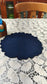 Dark Blue Small Round  Table Placemat Trivet - 1 piece