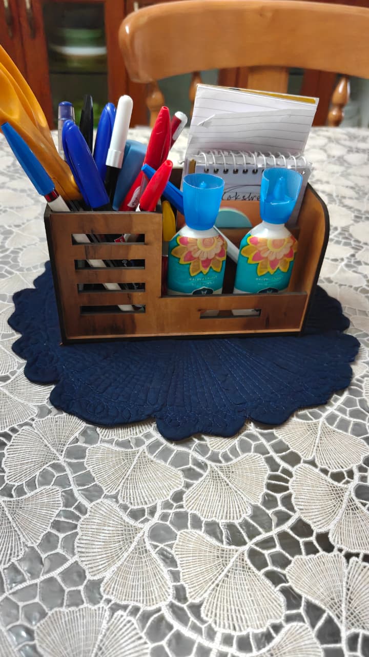 Dark Blue Small Round  Table Placemat Trivet - 1 piece