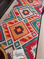Table Runner Trending Ikat Pattern Multioclour Dupioni Silk (L-72 in, W-12in)
