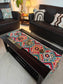 Table Runner Trending Ikat Pattern Multioclour Dupioni Silk (L-72 in, W-12in)

