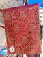 Real Banarasi Brocade Raw Dupion Silk Red Bandhej Table Runner | Luxury Table Décor by Sajja 
