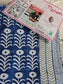 Indigo COTTON BEDSHEET, HAND Block Print Bedsheet with 2 Pillow Cover King Bedsheet