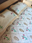 Earthy Cotton Mughal Floral Hand block Double Bedsheet King 9 feet x 9 feet
