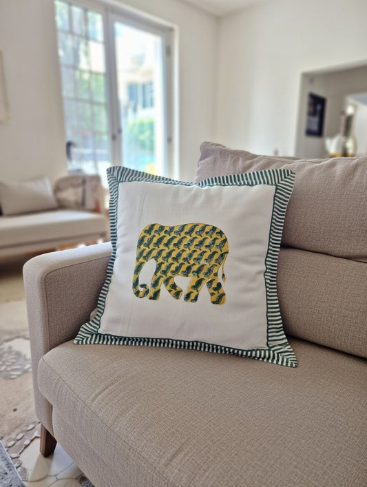 Hand block Hatti Premium Cushion Covers cotton 16 x 16 inches