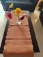 Organic Cotton Reversible Terracotta Quilted Table Runner Cover (L-54in, W-18in)