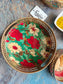 Decorative Gulab Rose Metal Tray| Gifting | Decor (8 x 8 inches)