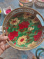 Decorative Gulab Rose Metal Tray| Gifting | Decor (8 x 8 inches)