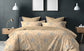 Rich Soothing Peach Brown Floral Double Bedsheet Queen
