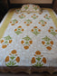 Vintage Handblock Print Pure Cotton Mughal Butta Single Bedsheet (60 x 90in)