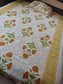 Vintage Handblock Print Pure Cotton Mughal Butta Single Bedsheet (60 x 90in)
