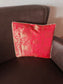 Buy Online Red Sajja Pure Banarasi Handwoven Silk Cushion Cover 16 x16