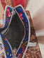  Stylish Blue Cotton Hand Block Quilted Lunch bags Shoulder bag Tote Bag with zip