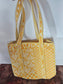 Yellow Ikat Hand Block Printed Tote Bag for Women Girl Unisex | Lunch Bag | Medium Size