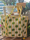 Yellow White Floral Block print tote bag - Handblock quilted women's bags - Women's handbag