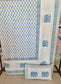 Premium Percale Hand Block Cotton King Bedsheet Blue Floral Hatti 108 inches x 108 inches