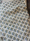 Premium Percale Hand Block Cotton King Bedsheet Blue Floral 108 inches x 108 inches