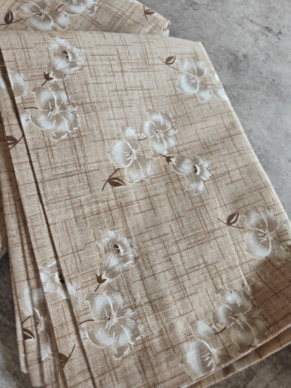 Rich Soothing Earthy Brown Floral Double Bedsheet Queen 90 x 100 inches