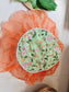 Decorative Orange Green Embriodered Golden Organza Gota Patti Thalposh/Thali Cover