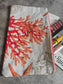 Orange Coral Eco Friendly Cotton Multi Purpose Pouch Cosmetic Bag Knick Knack Pouch