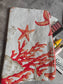 Orange Coral Eco Friendly Cotton Multi Purpose Pouch Cosmetic Bag Knick Knack Pouch