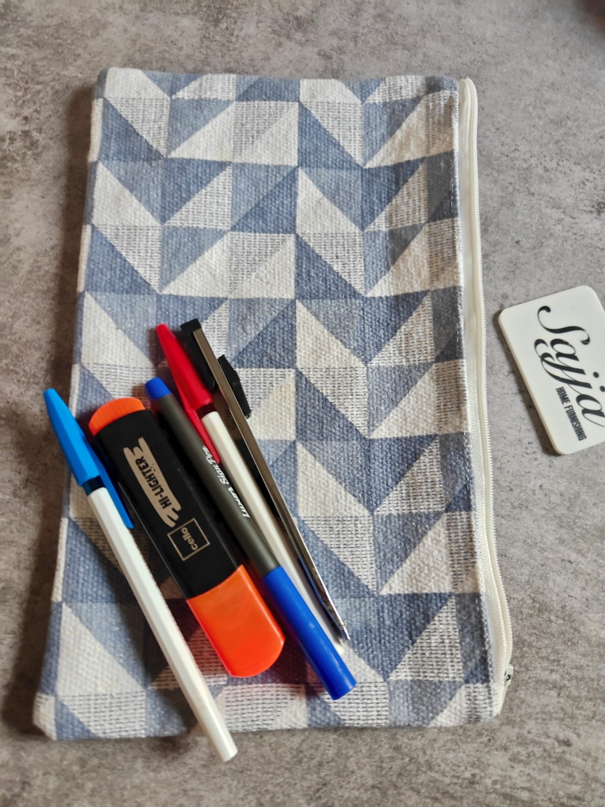 Elegant Cotton Multi Purpose Pouch Cosmetic Bag Pencil Pouch Clutch Bag