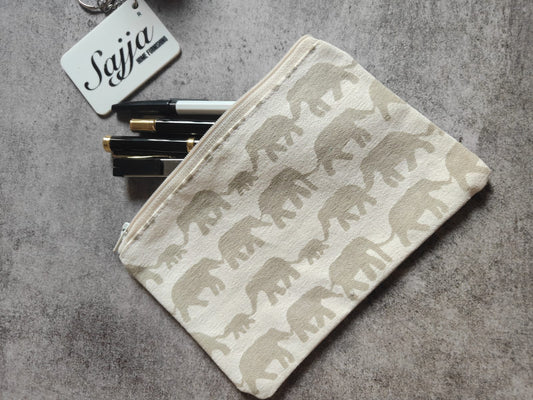 Handmade Cotton Fabric Hatti Kids Pouch Coin bag iPods Earplugs bag multicolour