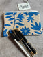 Blue English Floral Cotton Pouch Travel Bag Cosmetic & Toiletry Bag Pencil Pouch Sanitary NapkinPouch