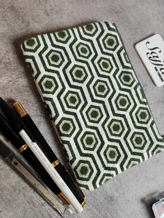 Sajja Sustainable Livelihoods Abstract Geometrical Pencil Pouch Sanitary Napkin pouch Cosmetic Bag