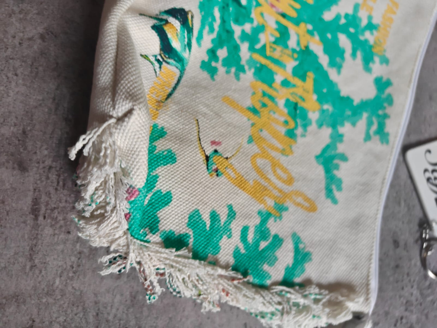 Stylish Chic Fringes Sea Life Canvas Cotton Pouch Travel Bag Cosmetic & Toiletry Bag iPad Bag