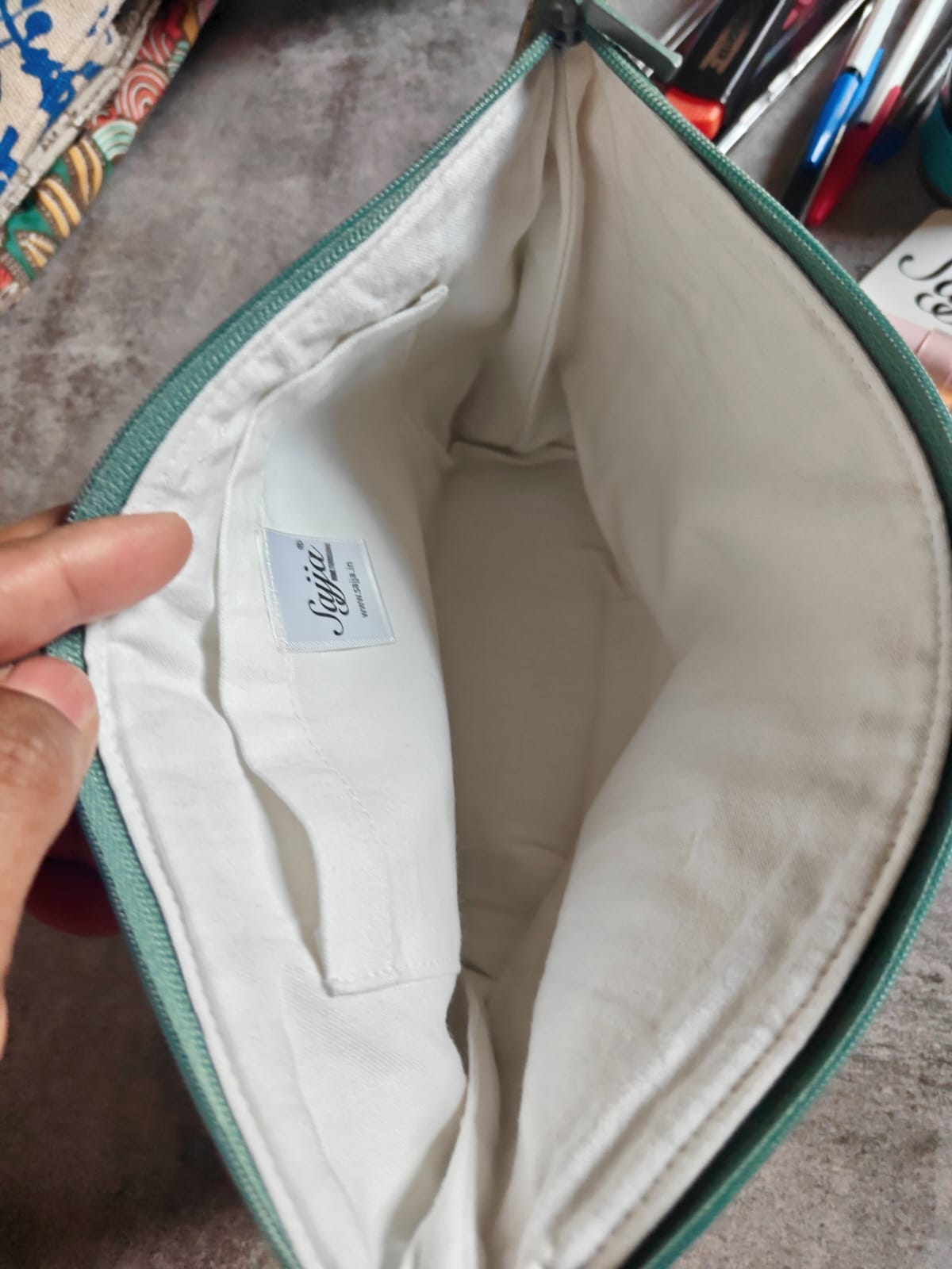 Elegant Sleek Weaved Thick Cotton Cosmetic & Toiletry Bag | Travel