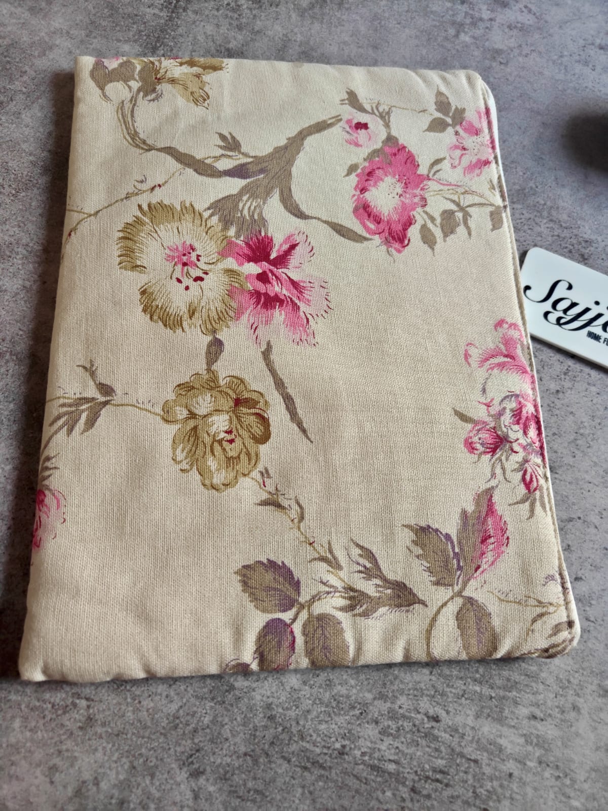 Eco Friendly Floral Cotton Quilted Multi Purpose Pouch Cosmetic Bag iPad Pouch