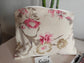 Eco Friendly Floral Cotton Quilted Multi Purpose Pouch Cosmetic Bag iPad Pouch