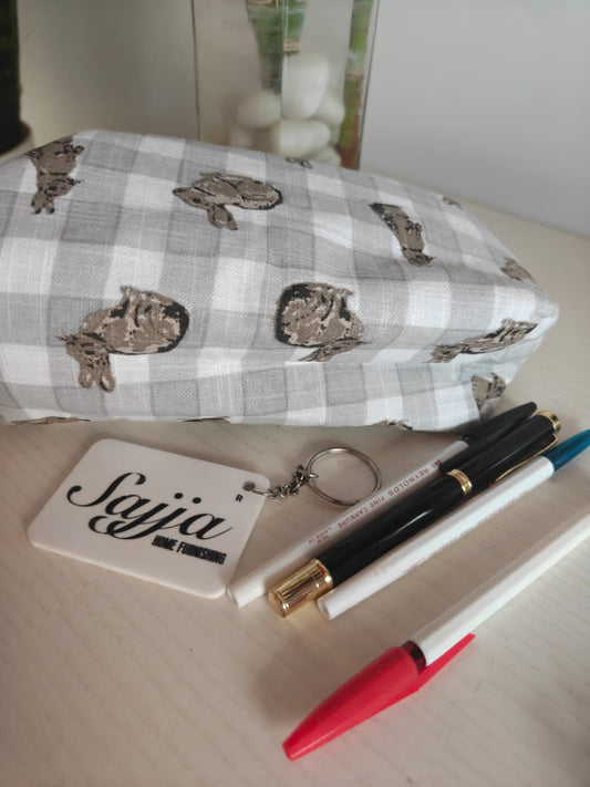 Quirky Rabbit Cotton Big Multiuse Storage Pouch bag Cosmetics Case Jewellery