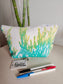Designer Big Coral Cotton Fabric Pouch Cosmetic Bag Pencil Pouch Boys Girl Women Makeup kits