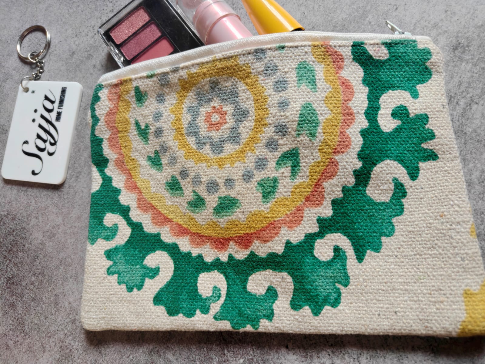 Designer Mandala Cotton Fabric Pouch Cosmetic Bag Pencil Pouch Wallet Girl Women