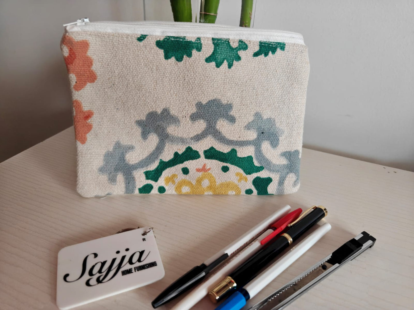 Designer Mandala Cotton Fabric Pouch Cosmetic Bag Pencil Pouch Wallet Girl Women