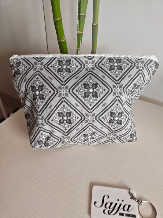 Buy Grey Quilted Multi Purpose Pouch Cosmetic Bag Pencil Pouch Clutch Bag