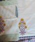 Premium Percale Cotton Hand Block Mughal Floral Luxury Collection Cotton Double Bed King Bedsheet 9f x 9f