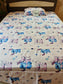 Premium Cotton Disney Leo n Stitch cute character Kids single bedsheet
