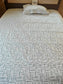 Chic Premium Cotton White Green Fishes Single Bedsheet