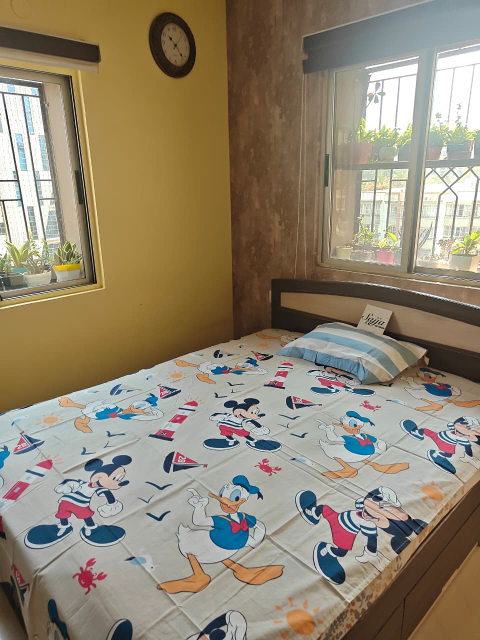 Sajja Buy Online Disney Mickey Mouse Kids Print Single Bedsheet (60 x 90in)