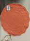 Round Tangerine Orange Cotton Quilted Table Fabric Placemat mat - 1 piece