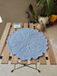Round Oval Airforce Blue Cotton Quilted Table Fabric Placemat - 1 Piece