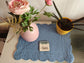 Airforce Blue Quilted Cotton Placemat Small Runner Table Mat