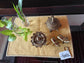 Sunkissed Yellow Organic Cotton RectangularDecorative Embriodered  Placemat Table Mat