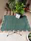 Forest Green Rectangular Reversible Quilted Cotton Focal Tablemat