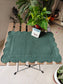 Forest Green Rectangular Reversible Quilted Cotton Focal Tablemat