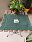 Forest Green Rectangular Reversible Quilted Cotton Focal Tablemat