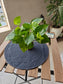 Navy Blue Round Cotton Fabric Placemat Table Mat- 1 piece