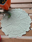 Sage Green Printed One side , Solid back Round Floral Quilted Table Placemat Trivet